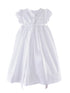 Little Things Mean A Lot Baby Girls White Lace Detail Faye Christening Gown, Sizes NB-24M - SophiasStyle.com
